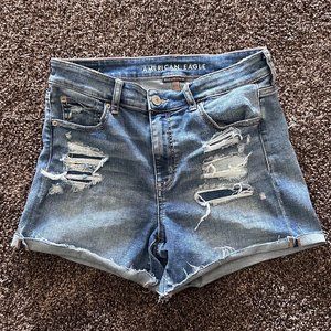 American Eagle Outfitters Women's Denim Distressed Next Level Stretch Shorts